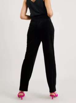 Black Tapered Velvet Coord Trousers 10L -Cheap Zest Garb Store tuc142767830 Black R Z005A