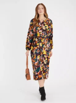 Floral Tie Waist Midi Dress 18S