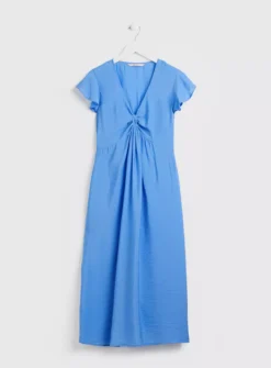 Blue Frill Sleeve Midi Dress 20 10 Blue Frill Sleeve Midi Dress 20 -Cheap Zest Garb Store tuc142914799 Blue R Z003A