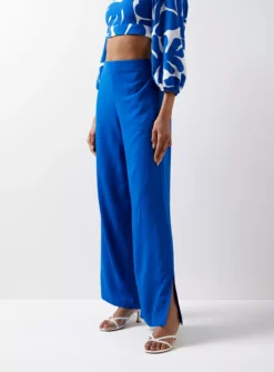 For All The Love Blue Wide Leg Coord Trousers 18 -Cheap Zest Garb Store tuc142949676 Blue R Z001A