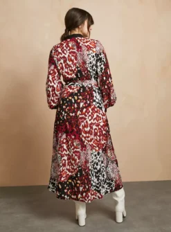 EVERBELLE Animal Print Long Shirt Dress 18