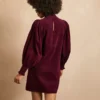 EVERBELLE Dark Red High Neck Short Corduroy Dress 6 -Cheap Zest Garb Store tuc142957318 Dark20Red R Z004A