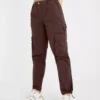 Brown Cargo Parachute Trousers 10