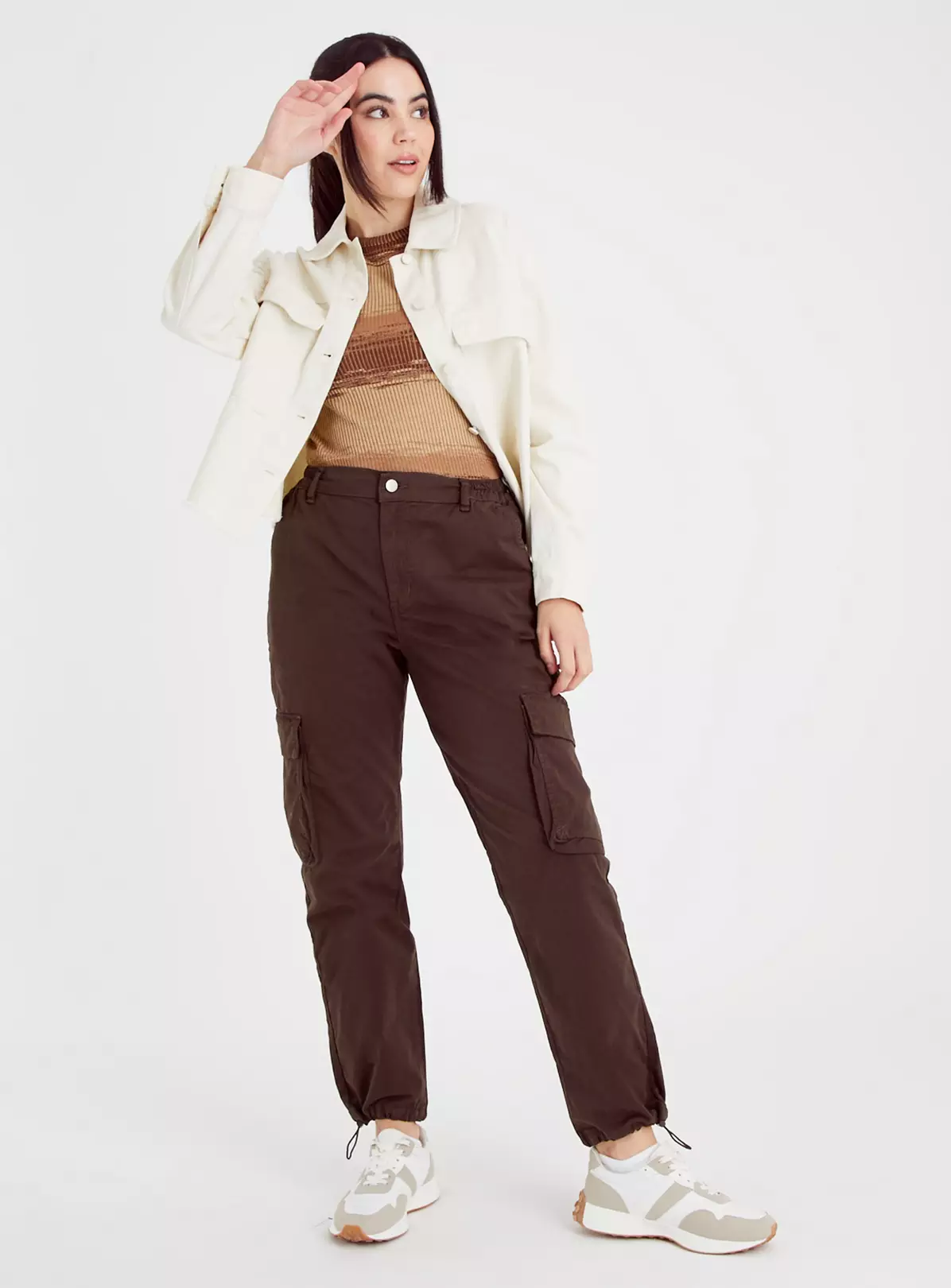 Brown Cargo Parachute Trousers 10 4 Brown Cargo Parachute Trousers 10 - Image 2