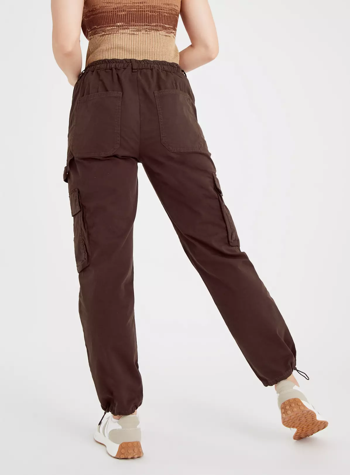 Brown Cargo Parachute Trousers 10 7 Brown Cargo Parachute Trousers 10 - Image 5