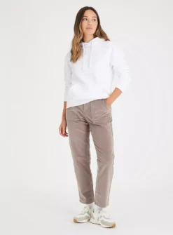 Taupe Tapered Leg Corduroy Cargo Trousers 16 -Cheap Zest Garb Store tuc142980227 Taupe R Z002A