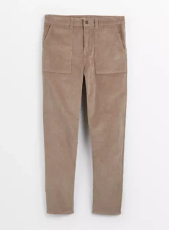 Taupe Tapered Leg Corduroy Cargo Trousers 16 -Cheap Zest Garb Store tuc142980227 Taupe R Z003A