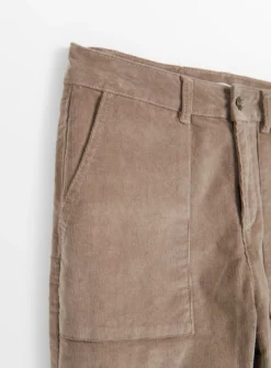 Taupe Tapered Leg Corduroy Cargo Trousers 16 -Cheap Zest Garb Store tuc142980227 Taupe R Z004A