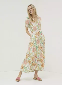 FATFACE Vivvie Paradise Floral Midi Dress 10 -Cheap Zest Garb Store tuc143016413 Ivory R Z001A