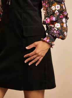 EVERBELLE Black Corduroy Pinny Dress 16 -Cheap Zest Garb Store tuc143034443 Black R Z003A