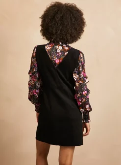 EVERBELLE Black Corduroy Pinny Dress 16 -Cheap Zest Garb Store tuc143034443 Black R Z004A