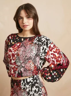 EVERBELLE Animal Print Cut Out Top 18 -Cheap Zest Garb Store tuc143034785 Multi20Coloured R Z002A 1