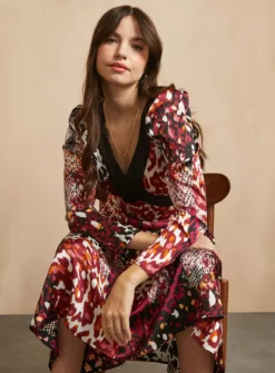 EVERBELLE Animal Print Hammered Satin Dress 16 -Cheap Zest Garb Store tuc143037257 Multi20Coloured R Z002A