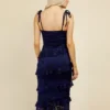 LITTLE MISTRESS Navy Tiered Midaxi 10 -Cheap Zest Garb Store tuc143057397 Navy R Z004A