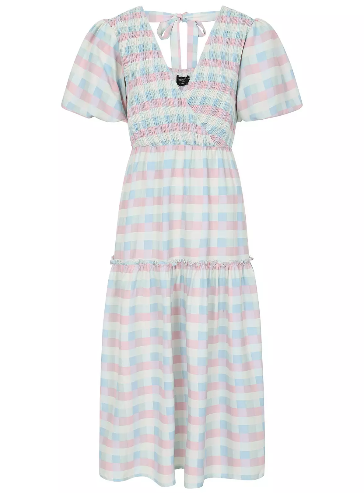 LITTLE MISTRESS Check Shirred Midaxi 16 5 LITTLE MISTRESS Check Shirred Midaxi 16 - Image 3