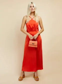 LITTLE MISTRESS Orange Satin Midaxi 18 8 LITTLE MISTRESS Orange Satin Midaxi 18 -Cheap Zest Garb Store tuc143066411 Orange R Z001A 1