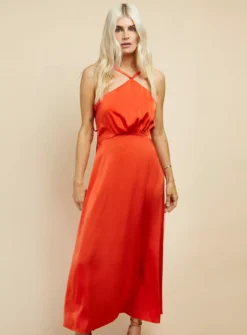 LITTLE MISTRESS Orange Satin Midaxi 18 9 LITTLE MISTRESS Orange Satin Midaxi 18 -Cheap Zest Garb Store tuc143066411 Orange R Z002A 1