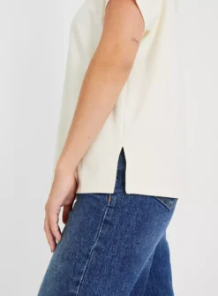 Cream Ponte Relaxed Fit Top 16 -Cheap Zest Garb Store tuc143121361 Cream R Z003A