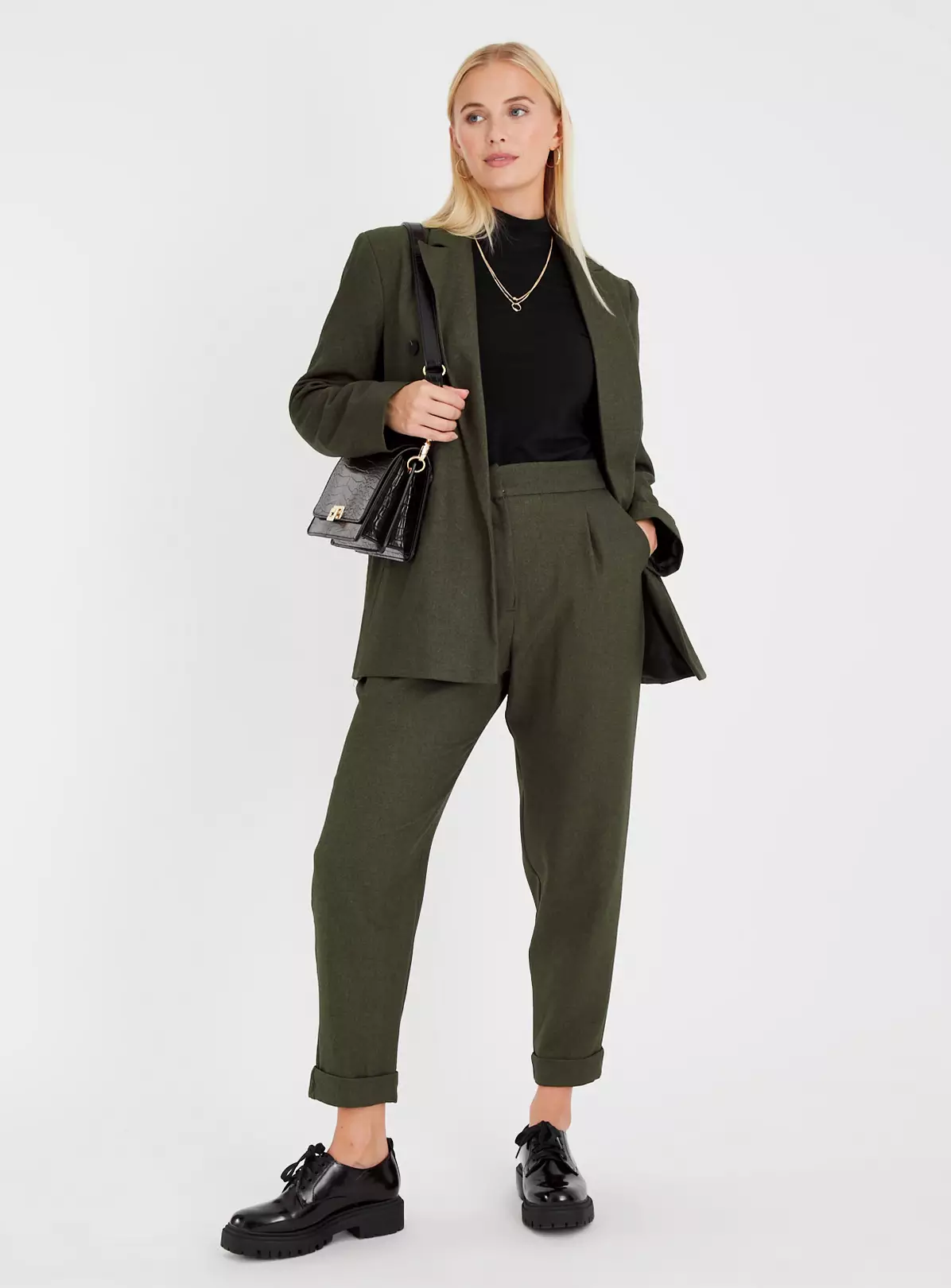 Khaki Tapered Trousers 20S 3 Khaki Tapered Trousers 20S