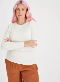 Cream Slim Fit Crew Neck Top 8 -Cheap Zest Garb Store tuc143150022 Cream R Z001A 1