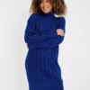 Blue Roll Neck Jumper Dress 24 -Cheap Zest Garb Store tuc143187626 Blue R Z001A