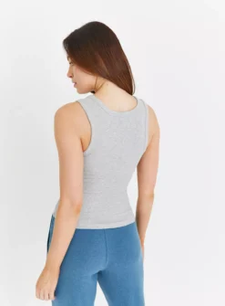 Grey Ribbed Tank Top 16