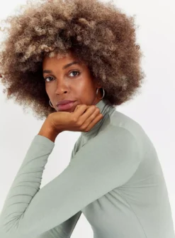 Sage Green Roll Neck Top 22