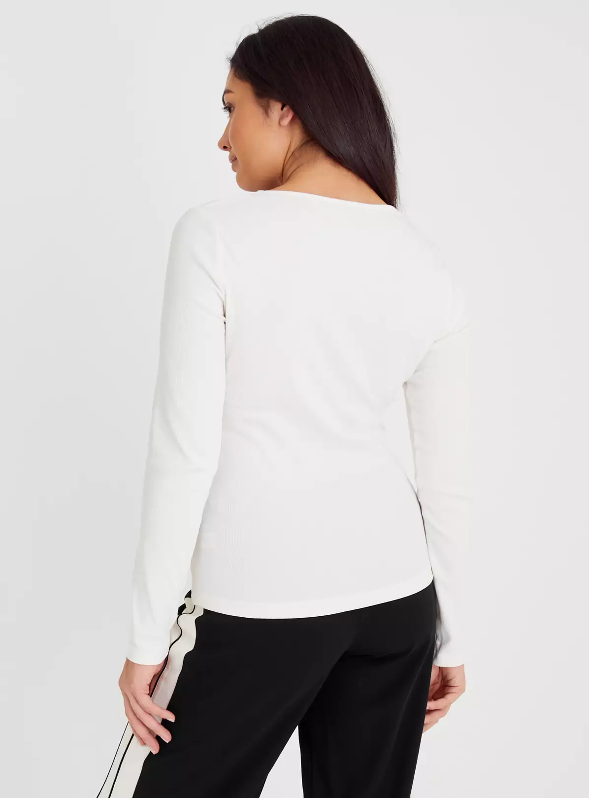 White Sweetheart Neckline Long Sleeve Top 14 3 White Sweetheart Neckline Long Sleeve Top 14