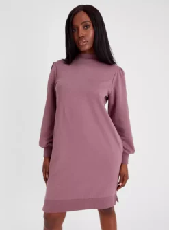 Pink High Neck Sweater Dress 24 -Cheap Zest Garb Store tuc143214276 Pink R Z001A