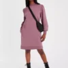 Pink High Neck Sweater Dress 24