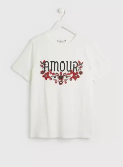 White Amour Slogan T-Shirt 22 -Cheap Zest Garb Store tuc143219501 Cream R Z003A