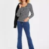Navy Stripe Long Sleeve Henley Top 22 -Cheap Zest Garb Store tuc143249786 Multi20Coloured R Z002A