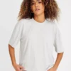 Grey Ribbed Boxy T-Shirt 16 -Cheap Zest Garb Store tuc143250752 Grey R Z001A