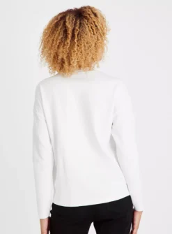 Cream Long Sleeve Ponte Top 26 -Cheap Zest Garb Store tuc143252635 Cream R Z004A