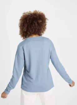 Blue Long Sleeve Ponte Top 20 -Cheap Zest Garb Store tuc143252791 Blue R Z004A