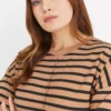 Camel Stripe Relaxed Fit Ponte Top 26 -Cheap Zest Garb Store tuc143255721 Camel R Z003A 1