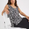 Zebra Print V Front & Back Longline Vest Top 16 -Cheap Zest Garb Store tuc143262649 Multi20Coloured R Z001A 1