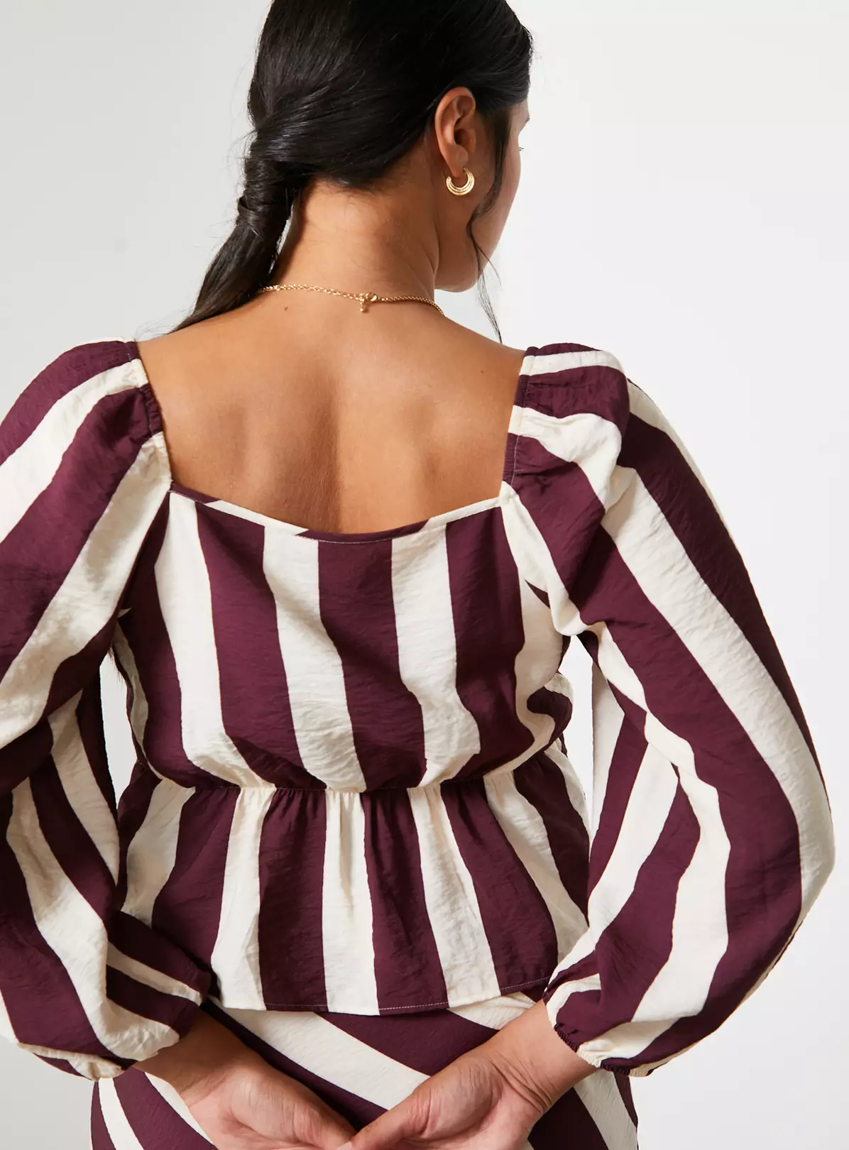 For All The Love Stripe Printed Twist Front Top 16 5 For All The Love Stripe Printed Twist Front Top 16 - Image 3