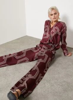 For All The Love Printed Satin Wide Leg Co-ord Trouser 14 -Cheap Zest Garb Store tuc143283597 Multi20Coloured R Z005A