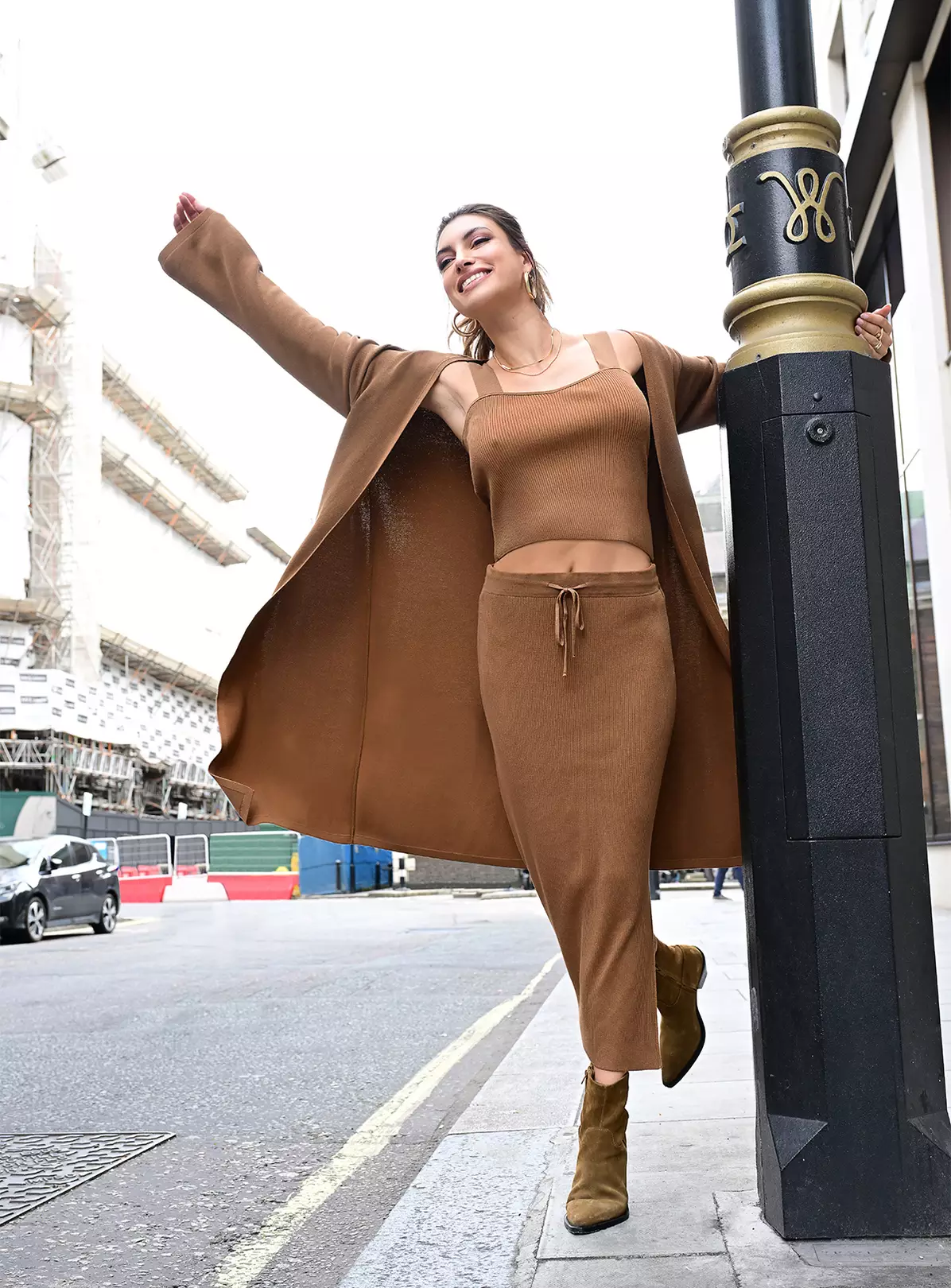 For All The Love Brown Cropped Knitted Co-ord Cami 16 7 For All The Love Brown Cropped Knitted Co-ord Cami 16 - Image 5