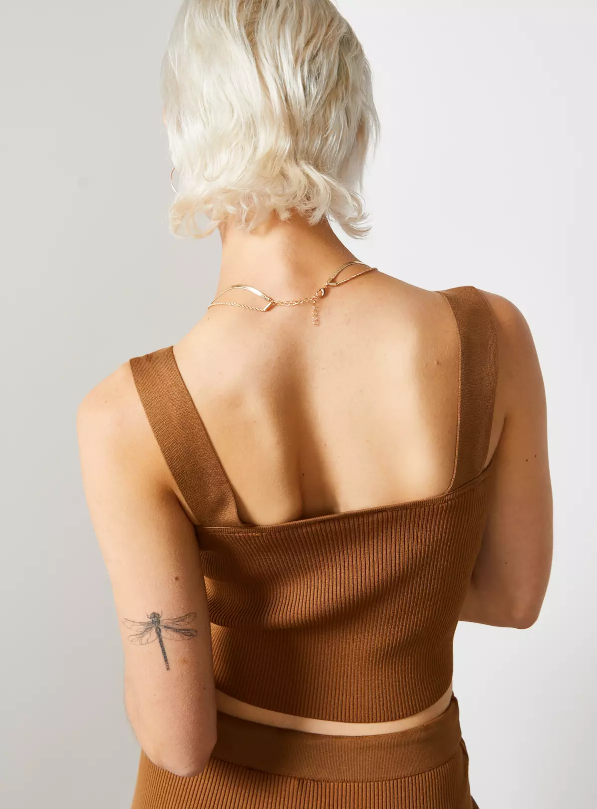 For All The Love Brown Cropped Knitted Co-ord Cami 16 6 For All The Love Brown Cropped Knitted Co-ord Cami 16 - Image 4