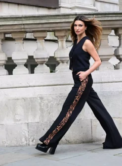 For All The Love Black Printed Side Stripe Wide Leg Trouser 6 10 For All The Love Black Printed Side Stripe Wide Leg Trouser 6 -Cheap Zest Garb Store tuc143286018 Black R Z001A