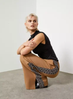 For All The Love Brown Printed Side Stripe Wide Leg Trouser 18 11 For All The Love Brown Printed Side Stripe Wide Leg Trouser 18 -Cheap Zest Garb Store tuc143286077 Brown R Z004A