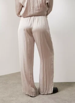 For All The Love Brown Crushed Floaty Satin Co-ord Wide Leg 16 -Cheap Zest Garb Store tuc143288030 Brown R Z003A