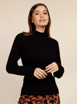 VOGUE WILLIAMS Black Rib Knit Top L -Cheap Zest Garb Store tuc143304028 Black R Z002A