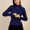 VOGUE WILLIAMS Navy Rib Knit Top L 1 VOGUE WILLIAMS Navy Rib Knit Top L -Cheap Zest Garb Store tuc143304061 Navy R Z001A 1