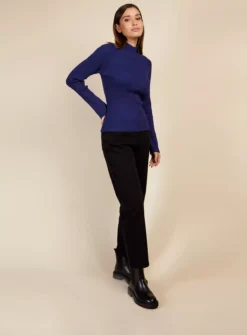 VOGUE WILLIAMS Navy Rib Knit Top L -Cheap Zest Garb Store tuc143304061 Navy R Z002A 1