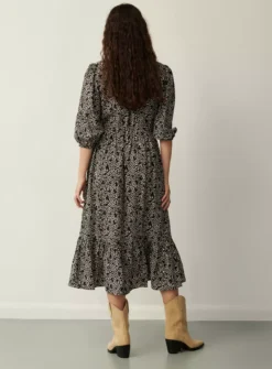 FINERY Black Crosshatch Rosie Dress 8 10 FINERY Black Crosshatch Rosie Dress 8 -Cheap Zest Garb Store tuc143316125 Black R Z005A 1