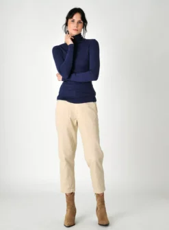 BURGS Agnes Jersey Roll Neck Top 16 -Cheap Zest Garb Store tuc143327051 Navy R Z004A