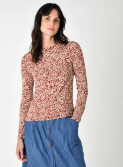 BURGS Carey Printed Jersey Top 10 -Cheap Zest Garb Store tuc143327300 Multi20Coloured R Z001A